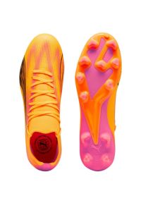 Buty piłkarskie Puma Ultra Match FG/AG 107754 03 pomarańczowe. Kolor: pomarańczowy. Szerokość cholewki: normalna. Sport: piłka nożna #6