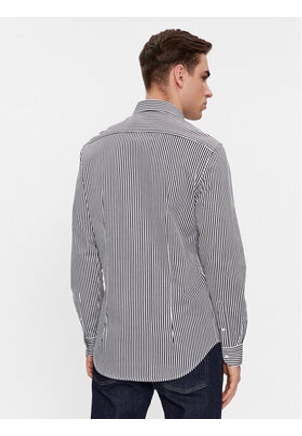 TOMMY HILFIGER - Tommy Hilfiger Koszula Cl Knitted Stripe Sf Shirt MW0MW34229 Granatowy Slim Fit. Kolor: niebieski. Materiał: bawełna