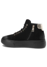 Czarne Sneakersy CheBello Wygodne Skórzane Buty Damskie. Kolor: czarny. Materiał: skóra. Szerokość cholewki: normalna. Styl: sportowy #3