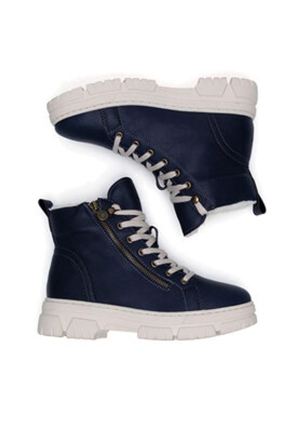 Go Soft Trzewiki WS6385-02 Granatowy. Kolor: niebieski. Materiał: materiał