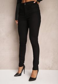 Renee - Czarne Jeansy Skinny High Waist z Bawełną Evithas. Okazja: na co dzień. Stan: podwyższony. Kolor: czarny. Styl: casual, elegancki #3