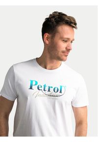 Petrol Industries T-Shirt M-1040-TSR634 Biały Regular Fit. Kolor: biały. Materiał: bawełna