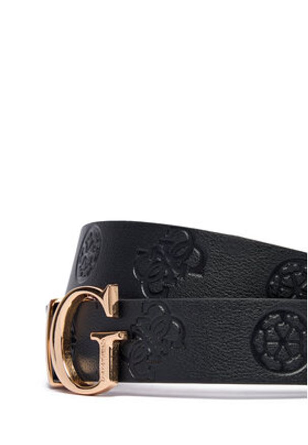 Guess Pasek Damski BW7861 P3430 Bordowy. Kolor: czerwony. Materiał: skóra