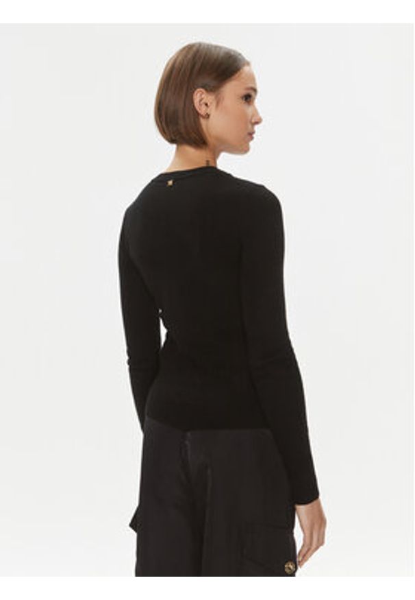 Pinko Sweter Puzzola 101929 A16Z Czarny Regular Fit. Kolor: czarny. Materiał: kaszmir, wełna