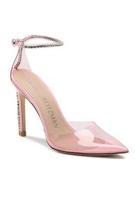 Stuart Weitzman Sandały Stuart Glam 100 Strappm SC002 Przezroczysty