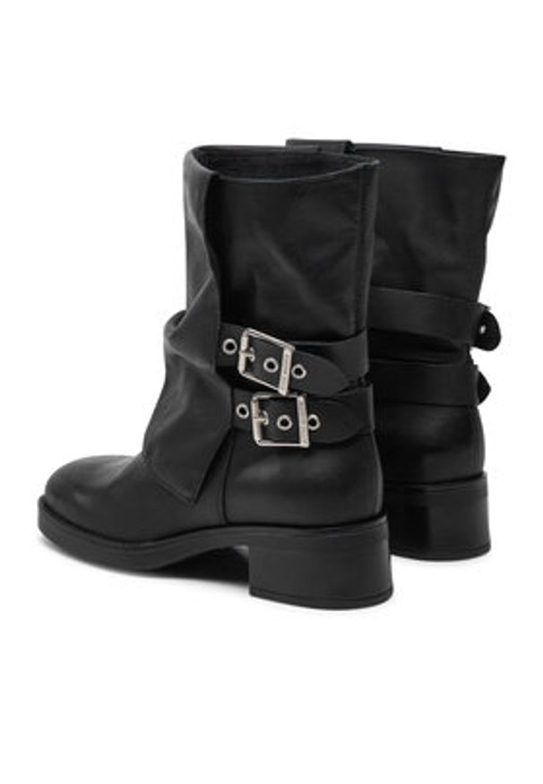 Steve Madden Botki Bonfire SM11003415 Czarny. Kolor: czarny. Materiał: skóra