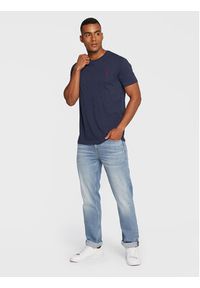 Polo Ralph Lauren T-Shirt 710671438282 Granatowy Slim Fit. Typ kołnierza: polo. Kolor: niebieski. Materiał: bawełna