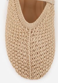 Renee - Ciemnobeżowe Balerinki VICES w Stylu Mary Jane z Plecioną Cholewką Tawney. Kolor: beżowy. Szerokość cholewki: normalna. Sezon: lato. Styl: boho, klasyczny #4