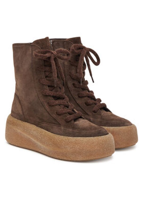 Vic Matié Trzewiki 1H4104D F04H010351 Brązowy. Kolor: brązowy. Materiał: zamsz, skóra