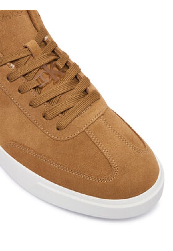 Calvin Klein Sneakersy Low Prof Cupsole Wt Su HM0HM02201 Brązowy jasny. Kolor: brązowy. Materiał: zamsz, skóra