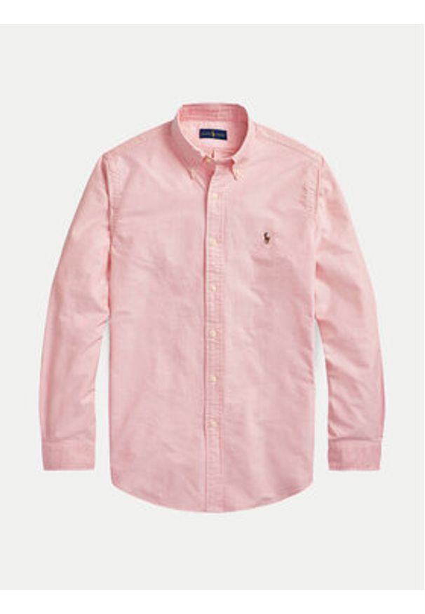 Polo Ralph Lauren Koszula Bsr 710792041 Różowy Custom Fit. Typ kołnierza: polo. Kolor: różowy. Materiał: bawełna