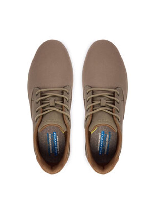 skechers - Skechers Półbuty 205716/KHK Beżowy. Kolor: beżowy. Materiał: materiał
