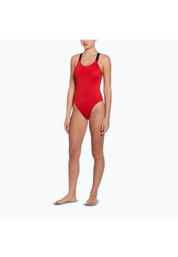 Strój pływacki jednoczęściowy damski Nike Hydralock Fusion. Kolor: czerwony