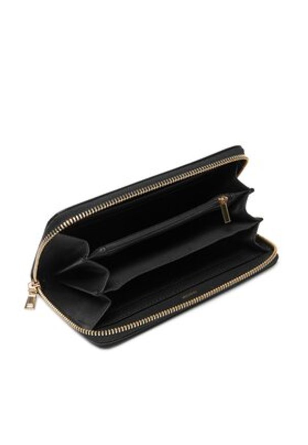 Geox Duży Portfel Damski D.Wallet D35K3A B0039 C9999 Czarny. Kolor: czarny. Materiał: skóra