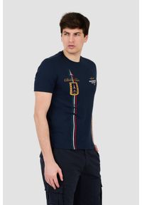 Aeronautica Militare - AERONAUTICA MILITARE Granatowy t-shirt Frecce Tricolori Short Sleeve. Kolor: niebieski #5
