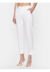 PESERICO - Peserico Spodnie materiałowe P04718 Biały Regular Fit. Kolor: biały. Materiał: materiał, bawełna #1