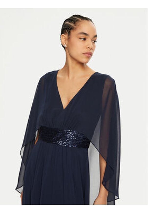 Swing Sukienka wieczorowa 5AI10300 Granatowy Regular Fit. Kolor: niebieski. Materiał: syntetyk. Styl: wizytowy