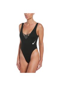 Strój pływacki jednoczęściowy damski Nike Sneakerkini U-Back. Kolor: czarny