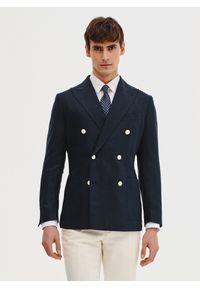 Pako Lorente - PAKO LORENTE – Lniana marynarka dwurzędowa. Materiał: len. Sezon: wiosna #2