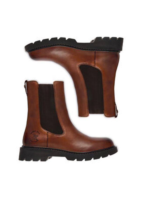 Beverly Hills Polo Club Sztyblety CEO-WI45-TOSS-02 Brązowy. Kolor: brązowy. Materiał: skóra