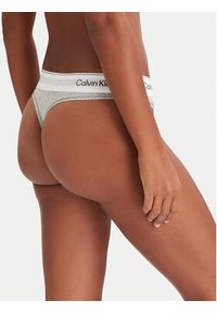 Calvin Klein Underwear Stringi LV00QF8518 Szary. Kolor: szary. Materiał: bawełna