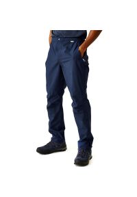 Regatta - Spodnie turystyczne męskie Highton Stretch. Kolor: niebieski. Długość: długie. Sezon: lato. Sport: turystyka piesza #1