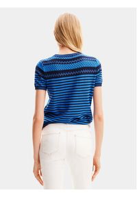 Desigual T-Shirt Sun Blue 24SWTK74 Niebieski Regular Fit. Kolor: niebieski. Materiał: bawełna #6