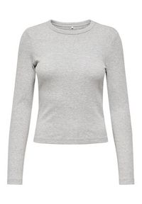 only - ONLY Bluzka Val 15371305 Szary Regular Fit. Kolor: szary. Materiał: bawełna #4