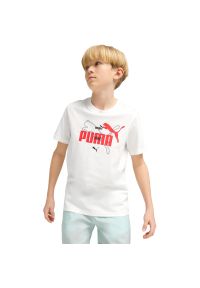 Koszulka Puma Ess Logo Lab Summer Tee B, Dzieci. Kolor: biały. Materiał: bawełna, materiał