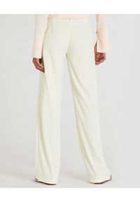 Patrizia Pepe - PATRIZIA PEPE - Szerokie jasnożółte spodnie w kant. Kolor: żółty. Materiał: tkanina #3