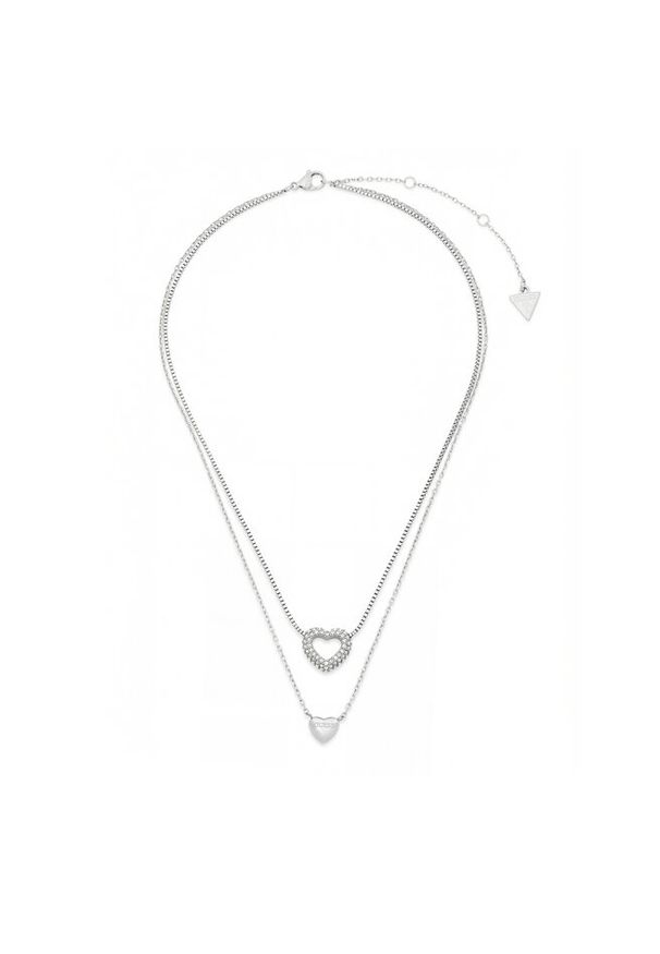 Naszyjnik Guess. Materiał: srebrne. Kolor: srebrny