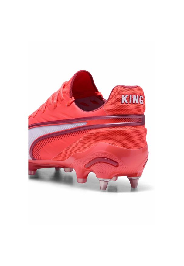 Puma - Buty piłkarskie KING ULTIMATE MxSG PUMA Glowing Red White Fire. Kolor: biały, czerwony, wielokolorowy. Szerokość cholewki: normalna. Sport: piłka nożna