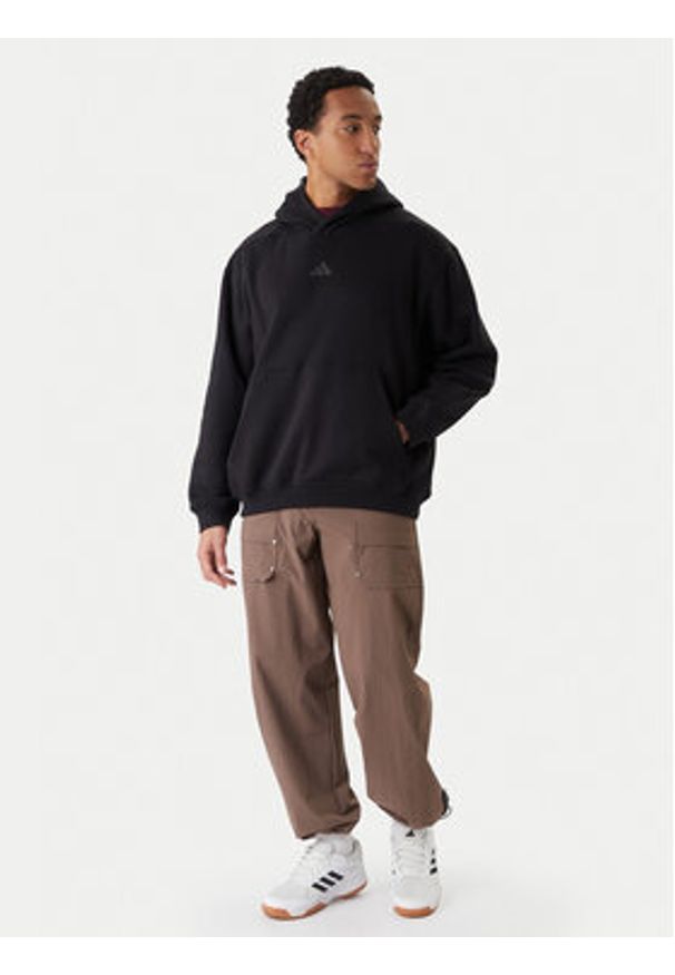 Adidas - adidas Bluza Power JZ6248 Czarny Oversize. Kolor: czarny. Materiał: bawełna