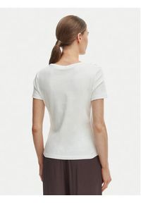 TOMMY HILFIGER - Tommy Hilfiger Top WW0WW47806 Beżowy Slim Fit. Kolor: beżowy. Materiał: bawełna #5