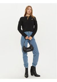 Guess Jeans Sweter W4BR08 Z3HM1 Czarny Regular Fit. Kolor: czarny. Materiał: bawełna #5