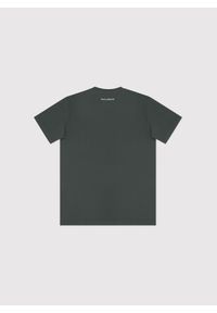 Pako Lorente - PAKO LORENTE – Bawełniany oliwkowy t-shirt. Okazja: na co dzień. Kolor: niebieski, żółty, oliwkowy. Materiał: bawełna. Styl: casual #5