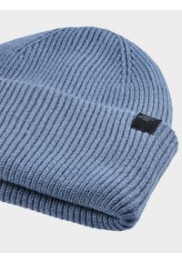 4f - Czapka beanie uniseks - granatowa. Kolor: niebieski. Materiał: materiał, syntetyk. Sezon: zima. Styl: sportowy, klasyczny