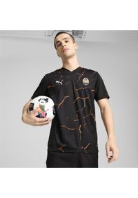 Puma - Męska koszulka wyjazdowa FC Shakhtar Donetsk 24/25 PUMA Black Rickie Orange. Kolor: czarny, pomarańczowy, wielokolorowy, żółty. Sport: piłka nożna