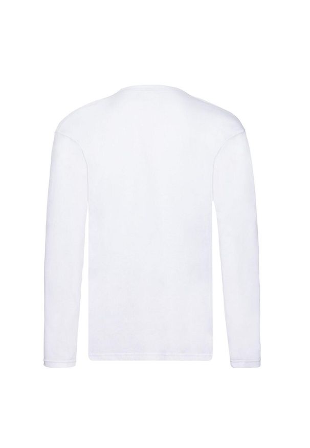 FRUIT OF THE LOOM - Oryginalna Koszulka Z Długim Rękawem Dla Dorosłych Unisex. Kolor: biały. Długość rękawa: długi rękaw. Długość: długie. Sport: turystyka piesza