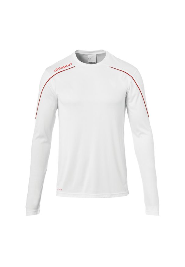 UHLSPORT - Dziecięca koszulka z długim rękawem Uhlsport Stream 22. Kolor: wielokolorowy, biały, czerwony. Długość rękawa: długi rękaw. Długość: długie. Sezon: jesień. Sport: piłka nożna