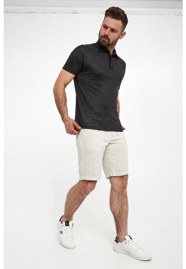 PAUL & SHARK - Polo męskie lniane PAUL&SHARK. Typ kołnierza: polo. Materiał: len