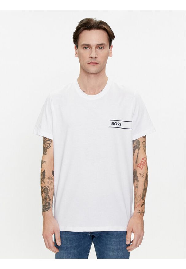 BOSS - Boss T-Shirt 50514914 Biały Regular Fit. Kolor: biały. Materiał: bawełna