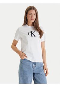 Calvin Klein Jeans T-Shirt Graphic LV044E215G Biały Regular Fit. Kolor: biały. Materiał: bawełna #1