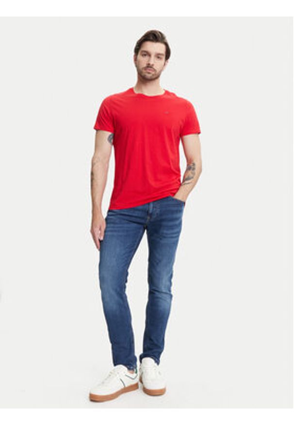 Tommy Jeans Jeansy Austin DM0DM21891 Granatowy Slim Fit. Kolor: niebieski