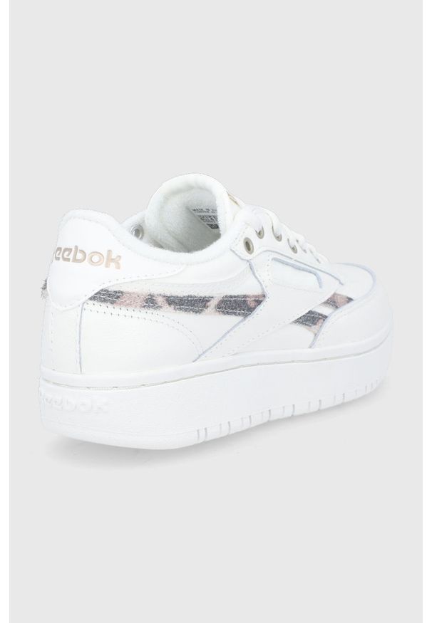 Reebok Classic - Buty skórzane Club C Double. Nosek buta: okrągły. Zapięcie: sznurówki. Kolor: biały. Materiał: skóra. Model: Reebok Classic, Reebok Club