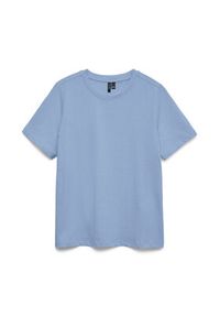 Vero Moda T-Shirt Paulina 10316991 Niebieski Regular Fit. Kolor: niebieski. Materiał: bawełna #5