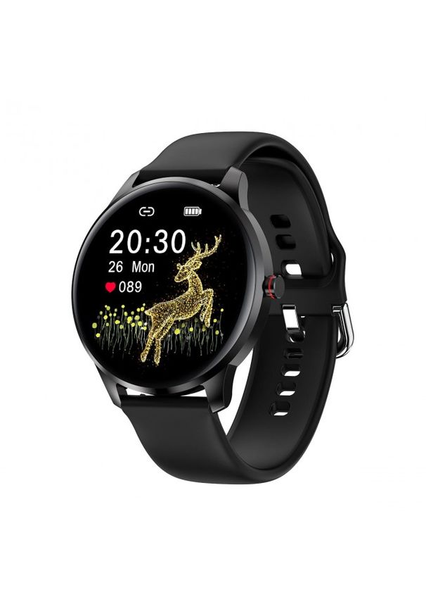 GARETT - Smartwatch Garett Women Paula czarny. Rodzaj zegarka: smartwatch. Kolor: czarny. Materiał: guma. Styl: sportowy, klasyczny