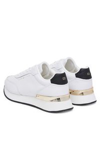TOMMY HILFIGER - Tommy Hilfiger Sneakersy Chic Fashion Runner FW0FW08695 Biały. Kolor: biały. Materiał: skóra #6