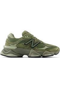 Buty unisex New Balance U9060ZGD – zielone. Kolor: zielony. Materiał: materiał, skóra, syntetyk, guma. Szerokość cholewki: normalna. Sport: turystyka piesza