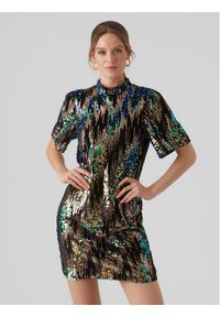 Vero Moda Sukienka koktajlowa 10295609 Kolorowy Regular Fit. Materiał: syntetyk. Wzór: kolorowy. Styl: wizytowy #1